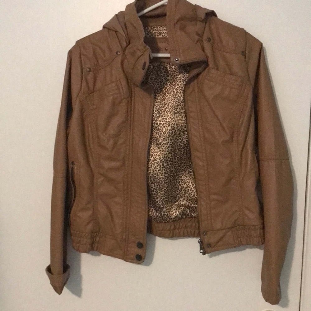 SALE - New Miss Posh (L) brown leather like jacket